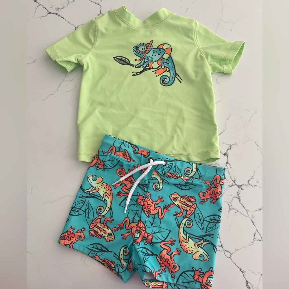 Carter’s Rash Guard and Swim Shorts Set - Chameleon